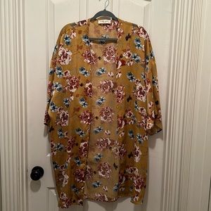 EUC Molly Green Bohemian Kimono M/L